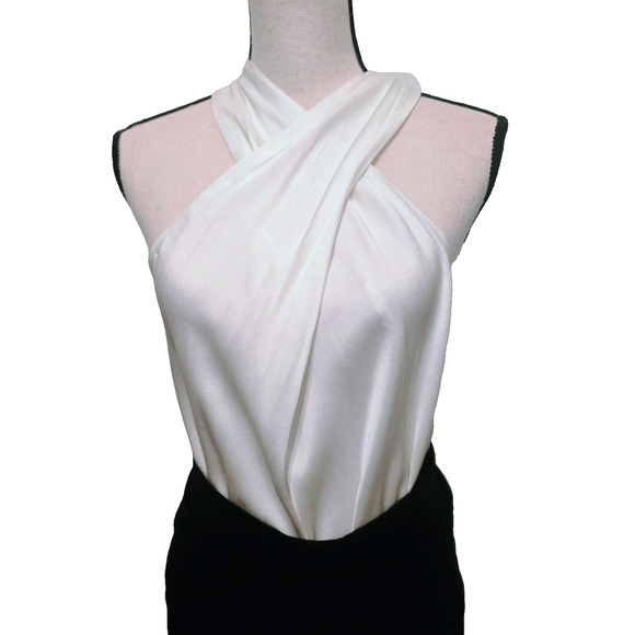 A.L.C. Elegant White Evening Sleeveless Blouse Top 8 - Picture 4 of 15
